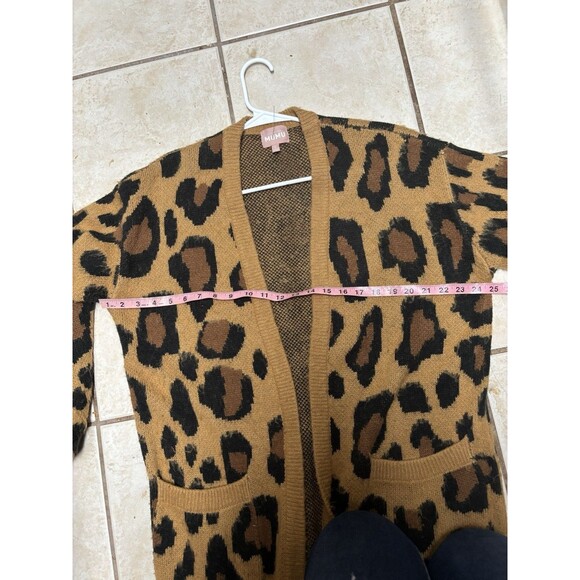 Show Me Your Mumu out and about cardigan cheetah knit long Women's Small Open - Picture 8 of 9